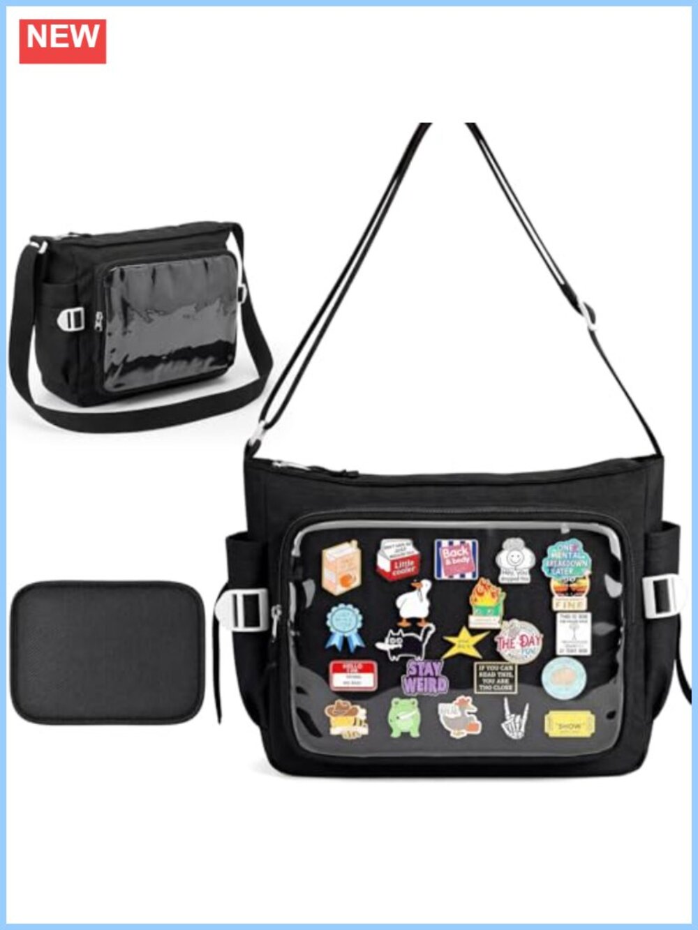 Ita Bag Crossbody Clear Pin Display Kawaii Messenger